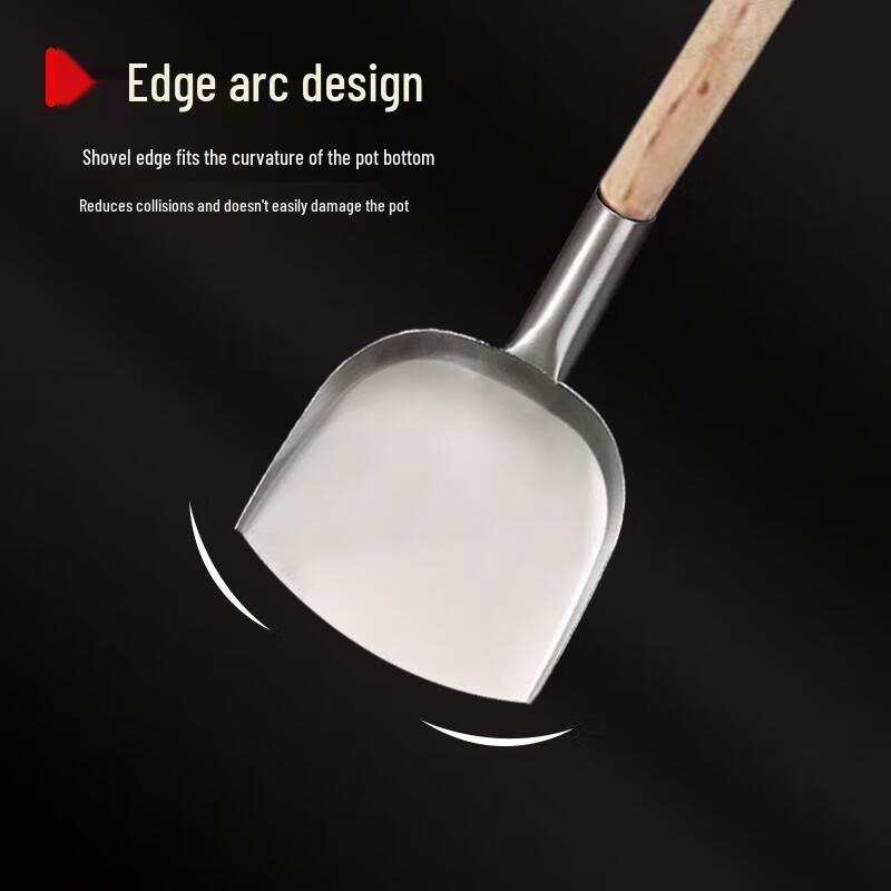 JINGRX Stainless Steel Large Wok Spatula