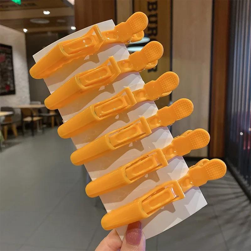 6Pcs Colorful Alligator Hair Clips Clamps Hairdressing Professional Salon Hair Grip Crocodile Hairpins Hair Barber Accessories