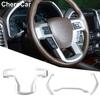 Inner Steering Wheel Dashboard Trim Cover Frame Strips for Ford F150 15+ Silver