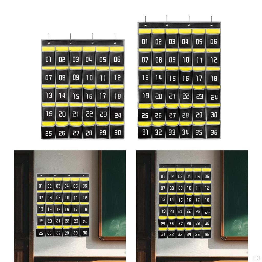 Handy-Organizer-Tabelle für den Einsatz im Klassenzimmer mit Taschenaufbewahrung