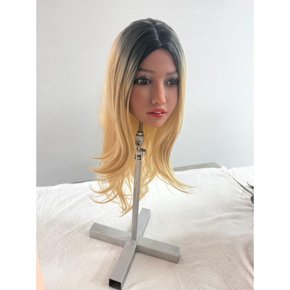 Lifelike TPE Doll Head with High Simulation Makeup, Detachable Head for Full Body Doll M16 Bolt