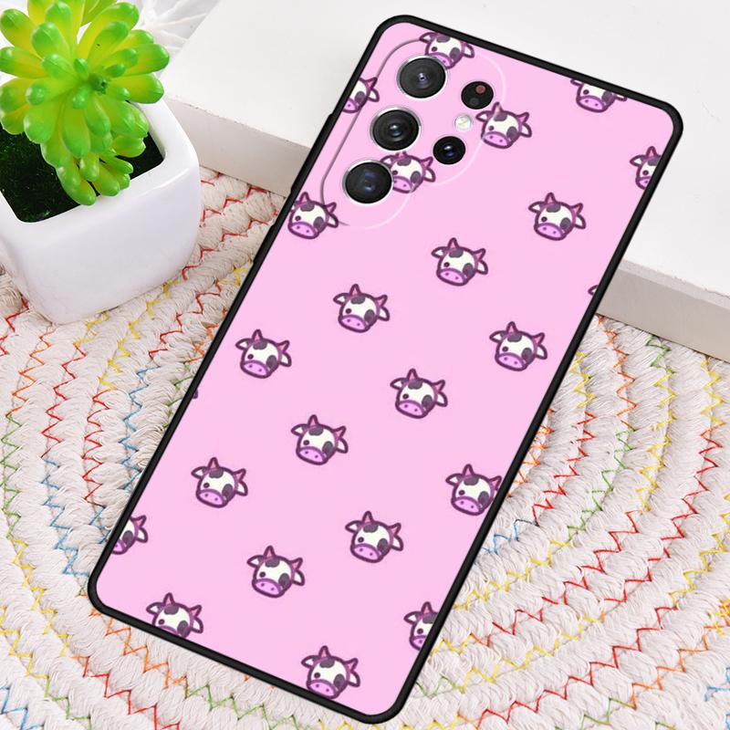 Animal Cute Cartoon Cow Phone Case for Samsung Galaxy Note 10 Pro S26 Ultra S23 S24 FE S25 S21 S22 PLUS Shockproof Cove