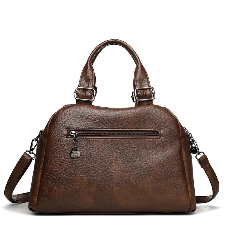 Bolsa Tote Grande Capacidade PU Feminina Multicompartimentos para o Dia a Dia Ombro Transversal