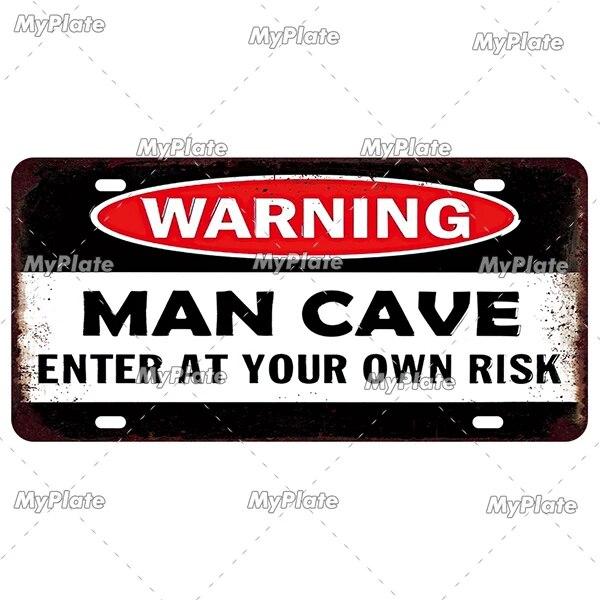 Drinking Beer Licenses Plate Garage Plaque Metal Tin Sign Decorative Car Plate For Living Room Door Club Garage Wall Decoration