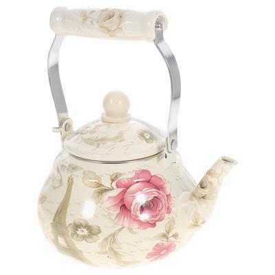 Caffettiera Espresso Bollitore Decorazione Vintage Vetro da Tè Resistente al Calore Smalto Retrò