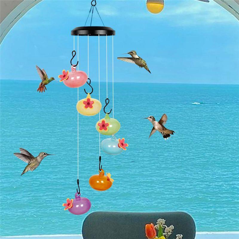 M-Modern-Charming Wind Chimes Hummingbird Feeders Charming Wind Chimes Hummingbird Feeders Windchime Hummingbird Feeder, Durable