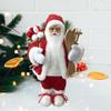 Standing Christmas Santa Table Decor Small Plush Figure Toys Collectible Figure Decor for Living Room Gift Decor Birthday Home