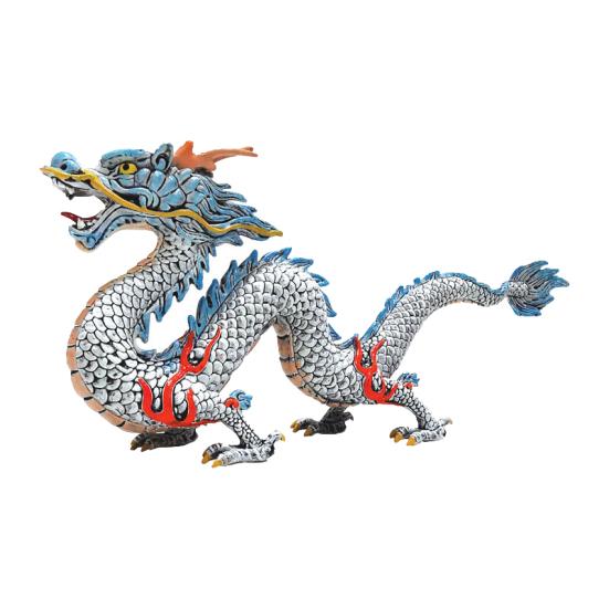 

Мифическая статуя дракона, безопасный материал, многофункциональная нежная ремесленная фигурка китайского дракона, модель серебряный