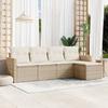 VidaXL Garden Lounge Set with Cushions 5 Pcs, Patio Sofas, Patio Furniture Set, Outdoor Furniture, Beige 3258320