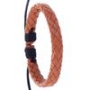 Fibbia Regolabile Stile Boho Braccialetto da Polso in Corda Intrecciata a Mano Braccialetto in Pelle Intrecciata Fatto a Mano Vintage Accessorio Quotidiano Casual
