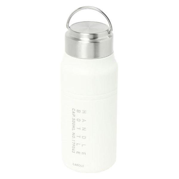 LAKOLE Vacuum Bottle with Handle 530ml Charcoal White