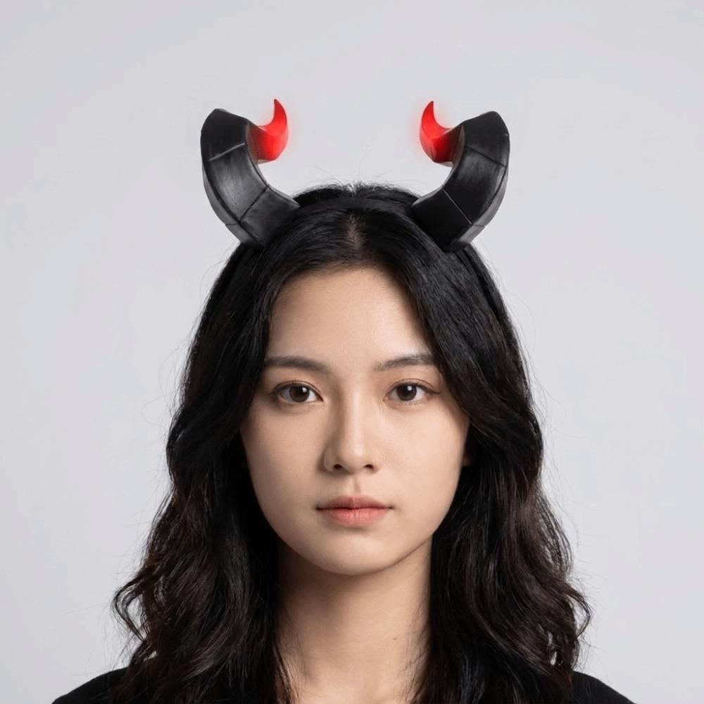 Animal Ox Horn Headband Gothic Halloween Headband Costume Gifts Cow Horn Hair Hoop Photo Props