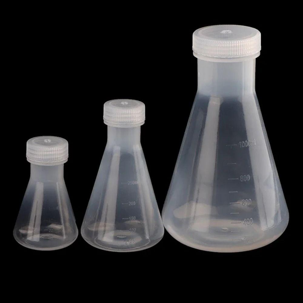 50ml/100ml/250ml/500ml Plastic Erlenmeyer Flask Plastic Graduated Beaker  Lab Use