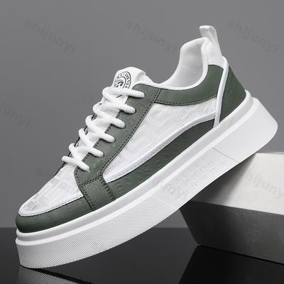 Herrenschuhe 2025 Atmungsaktive Sportliche Freizeit-Board-Schuhe Studenten Outdoor Dicke Sohle Bequem Rutschfest Schnürschuhe Vulkanisierte Schuhe