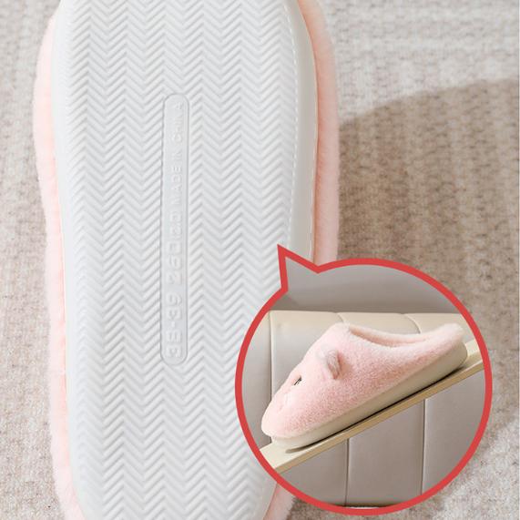 Nette Cartoon Katze Hausschuhe Flauschigen Hause Dicke Plattform Hausschuhe Frauen Männer Winter Warme Plüsch Gleitet Schöne Baumwolle Schuhe