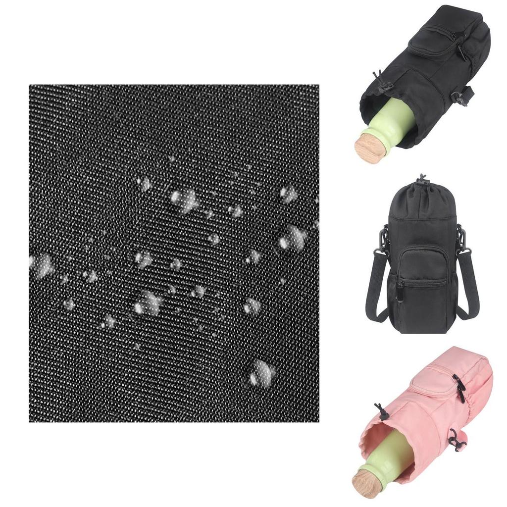 Water Bottle Carrier Bag Oxford Material Convenient And Portable Perfect For Walking And Hiking Green