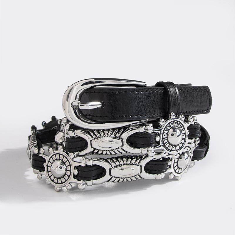 Alloy Punk Belt Buckle With Geometric Shape For Casual Wear