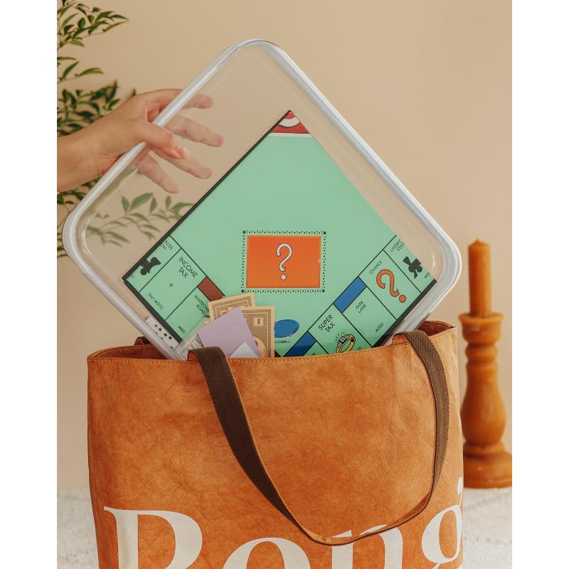 

1 шт. Большой прозрачный жесткий кейс для хранения на молнии - Прочный пластиковый органайзер для настольных игр, подходит для игр, головоломок