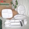 ZJ A5 High-Temp Melamine 10-inch 3-Compartment Dinner Plates (Pack of 10)