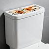 Autocollant pour abattant de WC Fleurs Autocollant Mural de Salle de Bain Adhésif DIY Imperméable Décalcomanies Florales pour Abattant de WC Décoration de Chasse d'Eau de Salle de Bain