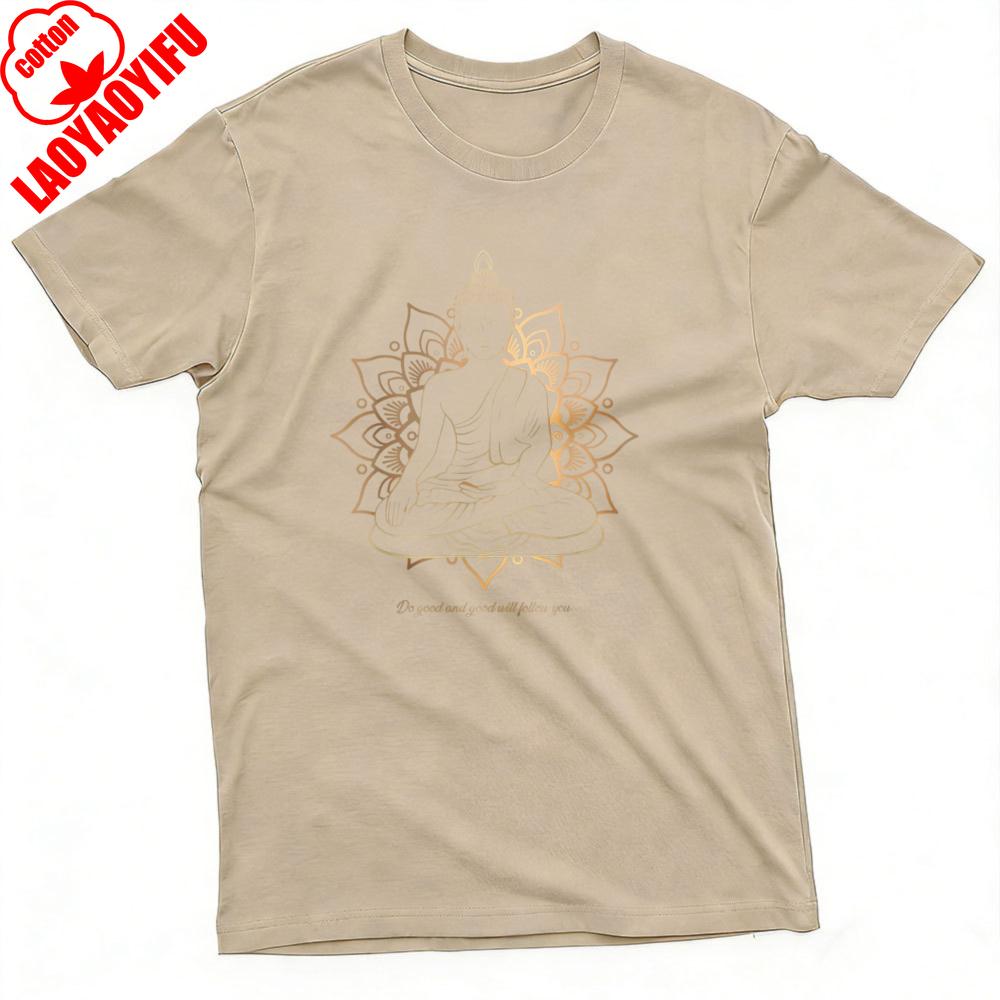 Buddha Mandala Design Summer Men TShirt Spiritual Zen Style Casual Wear for Yoga Meditation and Daily Clothes Unique  Tops