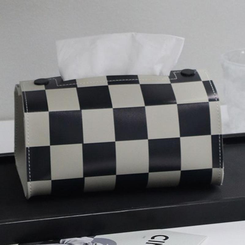 Vintage Black and White Ins Tissue Box
