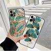 Luxury Gold Foil Art Case For Apple iPhone 11 15 13 14 Pro Max 12 Plus X 15Pro Black Silicone Phone Coque