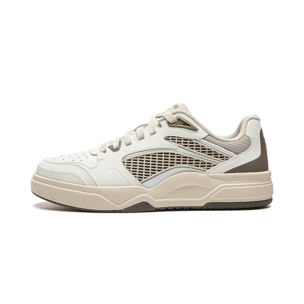 Li Ning Wave LITE Lightweight Abrasion Resistant Low top Skateboard Shoes Unisex Champagne White Oak Brown AGCW377-2