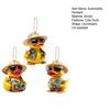 Car Rearview Mirror Pendant Cartoon Duck Key Chain 2D Acrylic Flat Car Ornament Safe Driving Accessory