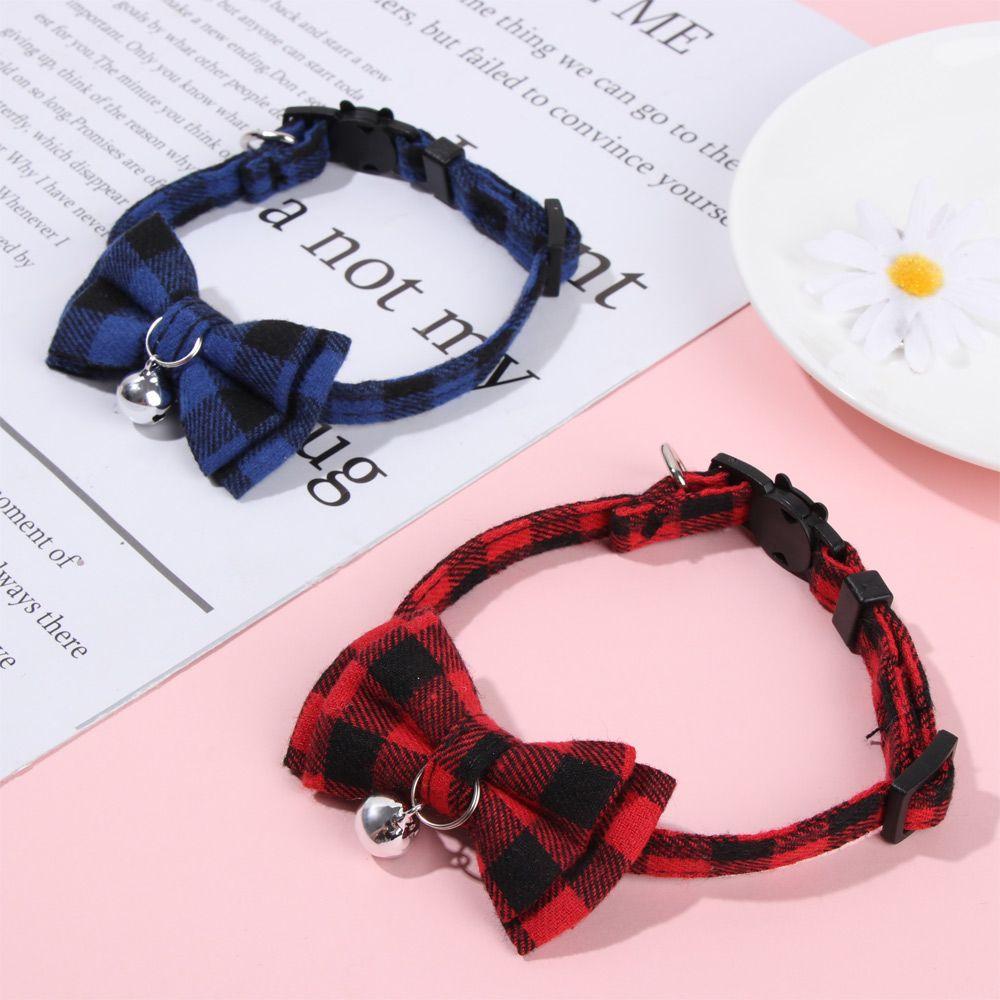 Collier Kittens Grid Collar with Bell Pet Supplies Kitten Collar Cats Collar Puppy Collar