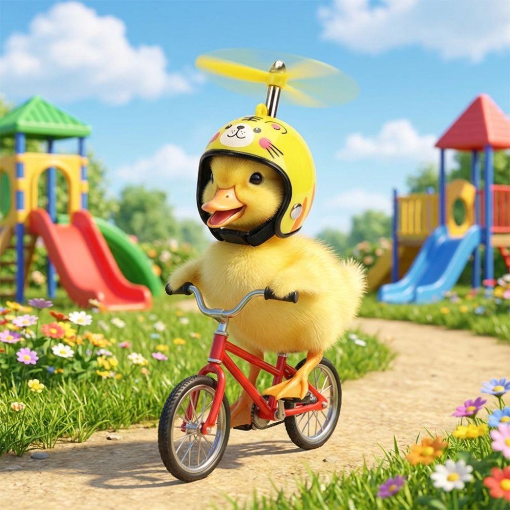 Sun Protection Pet Parrot Safety Helmet Waterproof with Propeller Animal Pattern Helmet Plastic Motorcycle Style