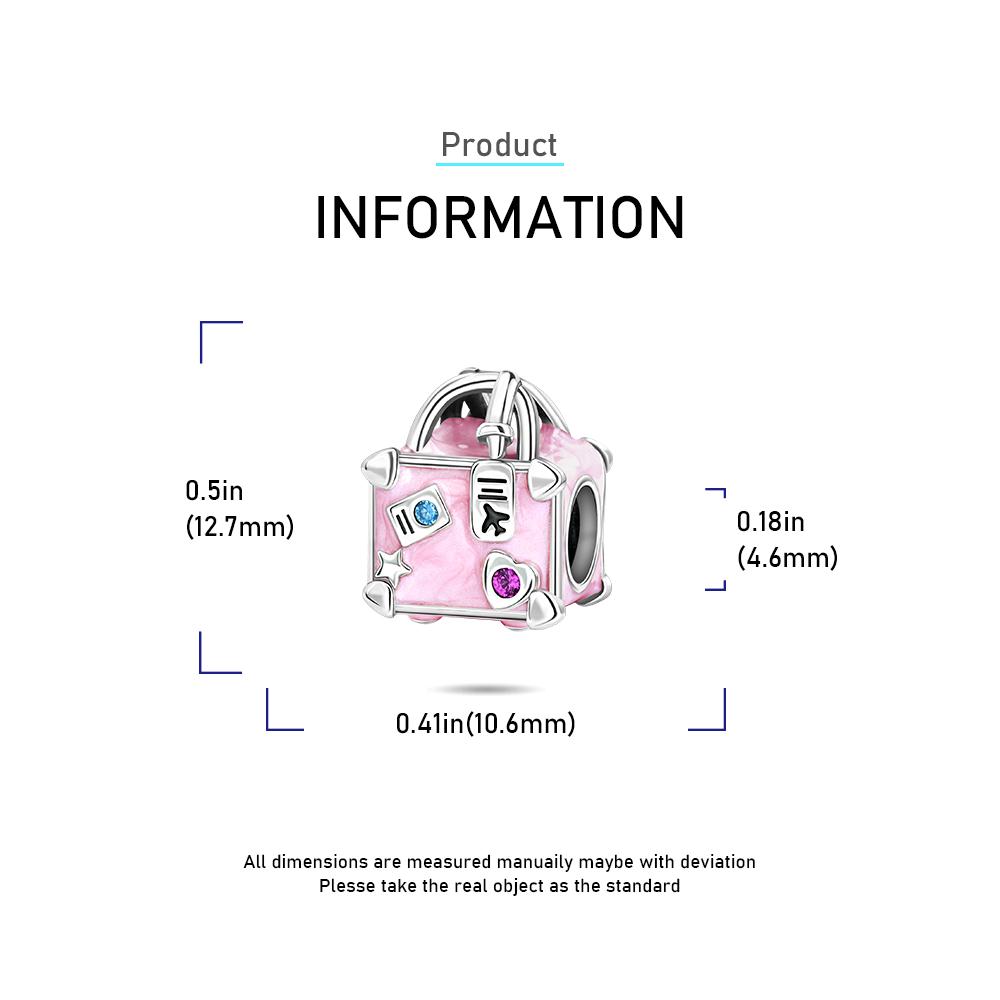 New Charms Copper Airplane Globe Suitcase Air Balloon Travel Beads Fit Original Bracelet Necklace Diy Jewelry