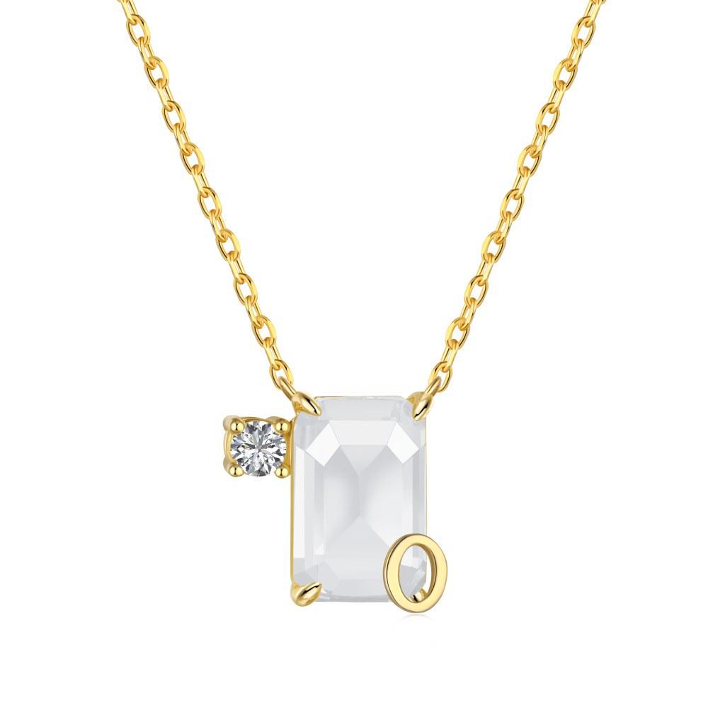 Collier Aurora Love en Argent Sterling S925 pour Femme avec Zircon - Design 26 Lettres, Cadeau de Noël Haut de Gamme