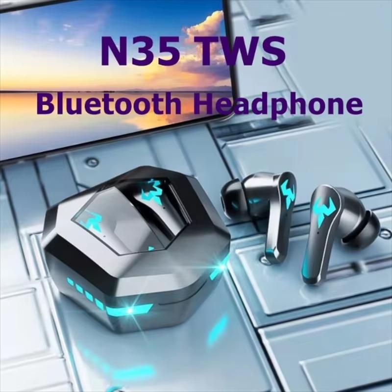 Bluetooth 5.2 Headsets Low Delay Music Game Dual Mode Headset Wireless Earphones 9D TWS Waterproof Headphones with Microphone