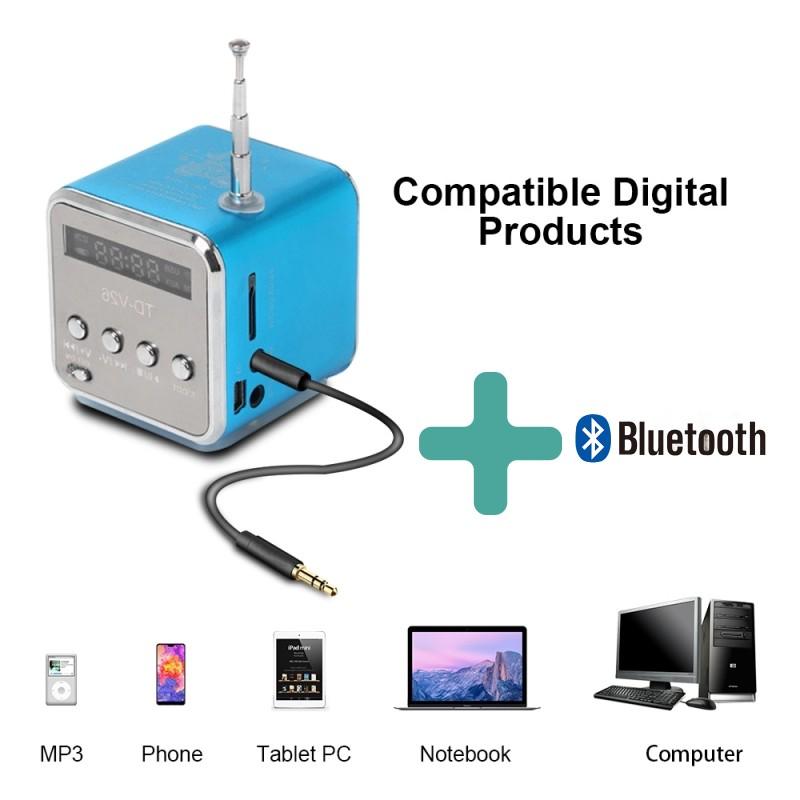 Mini Wireless Bluetooth Speaker Portable MP3 Player FM Radio Music Sound Box Support TF Card U Disk Loud Speaker