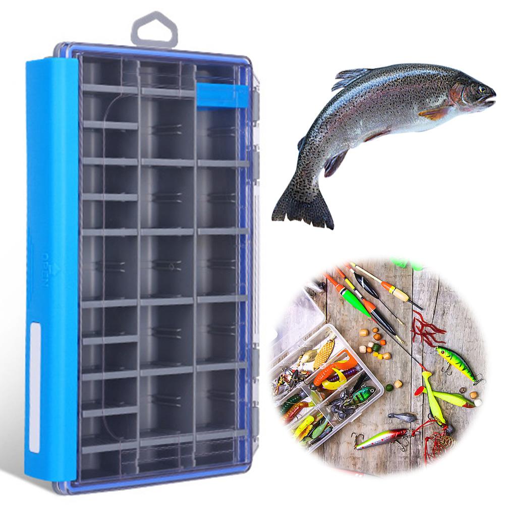 Fishing Box with Removable Dividers Fish Hook Fishing Lure Bait Storage Case Fish Hook Lure Fake Bait Box Fishing Supplies