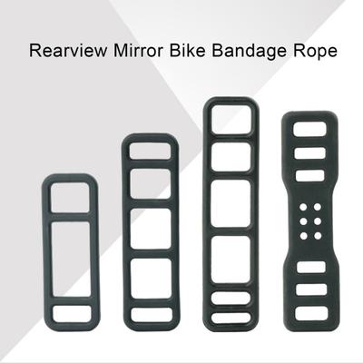 Correia de silicone para bicicleta, 4 unidades, boa elasticidade anti-quebra fixa 3/5/6 furos espelho retrovisor bicicleta bandagem corda acessórios de equitação