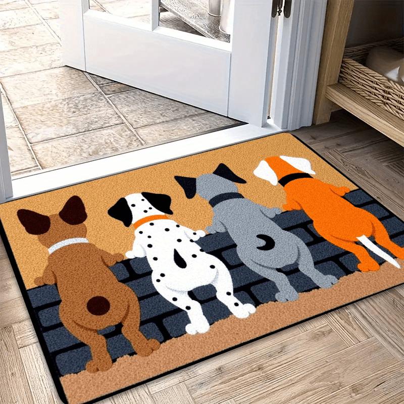 Cartoon Carpet Four Puppies Doormat Welcome Carpet Living Room Carpet Rug For Bedroom Outdoor Carpet Home Decoration