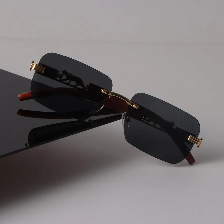 Módní čtvercové sluneční brýle Dámské Pánské Vintage Značkové Designové Zrcadlové Sluneční Brýle Dámské Pánské Bezrámové Oculos De Sol