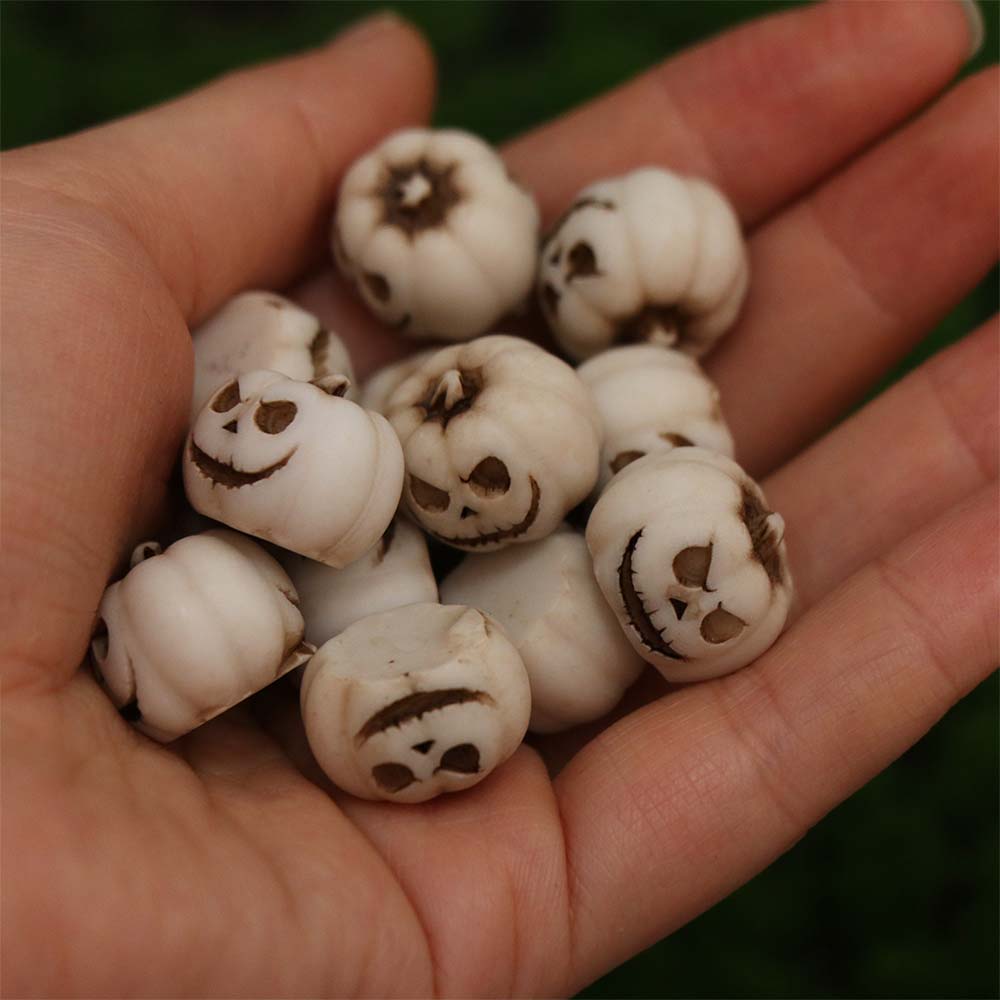 20pcs Resin Halloween Pumpkin Decoration Scary Halloween Ornaments  Halloween Party