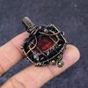 Bi-Color Tourmaline Gemstone Copper Wire Wrap Jewelry Pendant 2.01"
