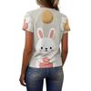Women's Fashionable Casual Short-Sleeved Raglan Sleeve Easter Print T-Shirt Top