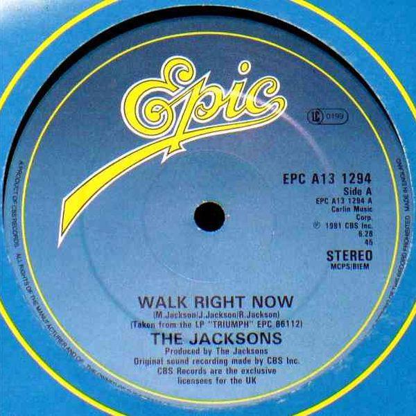 

12inch Record JACKSONS - Walk Right Now EPCA131294 Epic 1981 UK Soul/Funk Used