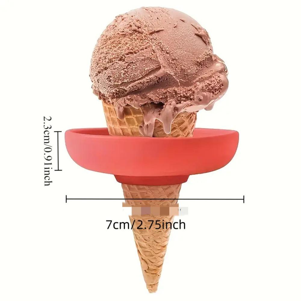 4pcs/set Drip-Proof Popsicle Rack Silicone Anti-Drip Ice Cream Bracket Reusable Portable Popsicle Protector for Kids Ice Cream