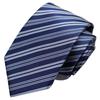 Michiko London Bonded Fabric with Lining for Made In KOSHINO Striped Silk Wrinkle-Resistant Volume, Japan, 100% Tie, Unisex, MKJ-035 (Navy)