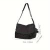Men's Large Capacity Canvas Messenger Bag - Casual, Simple, Student and Boys' Shoulder Bag