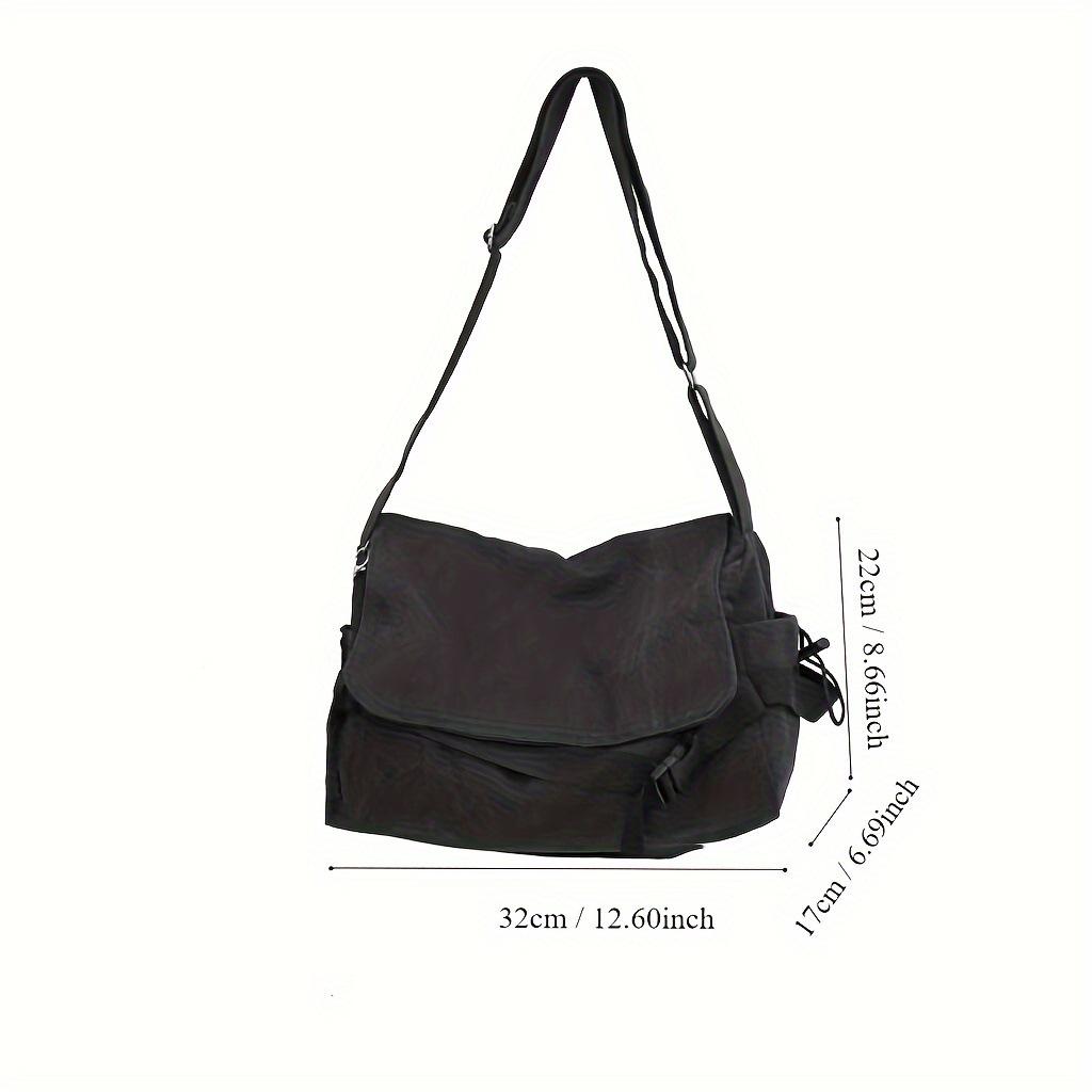 Men's Large Capacity Canvas Messenger Bag - Casual, Simple, Student and Boys' Shoulder Bag