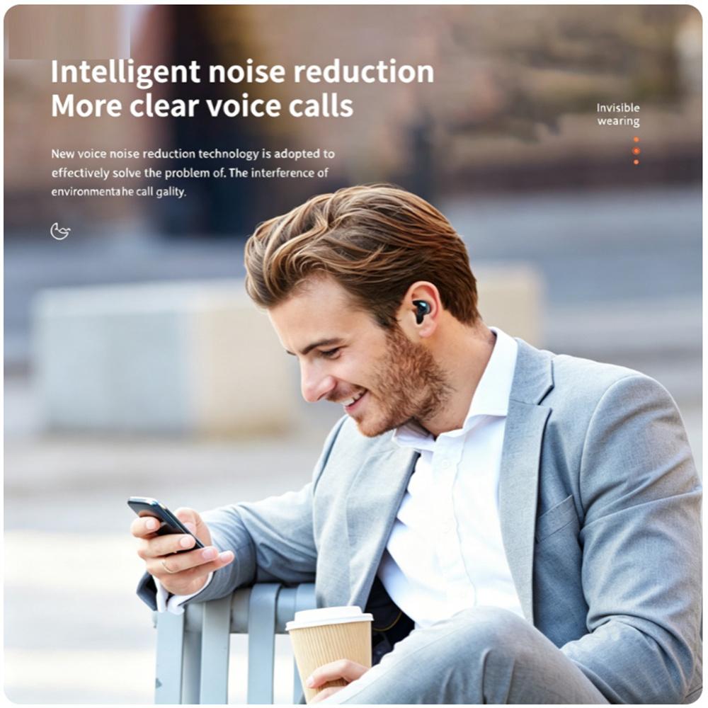 Nowe bezprzewodowe słuchawki X55 Invisible Sleep True Mini Bluetooth 5.3 Ukryte słuchawki Słuchawki douszne z mikrofonem Redukcja szumów basowych Zestawy słuchawkowe stereo HiFi