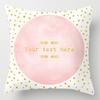Pink Leaf Feather Pillowcase Office Living Room Home Pillowcase Car Ornaments