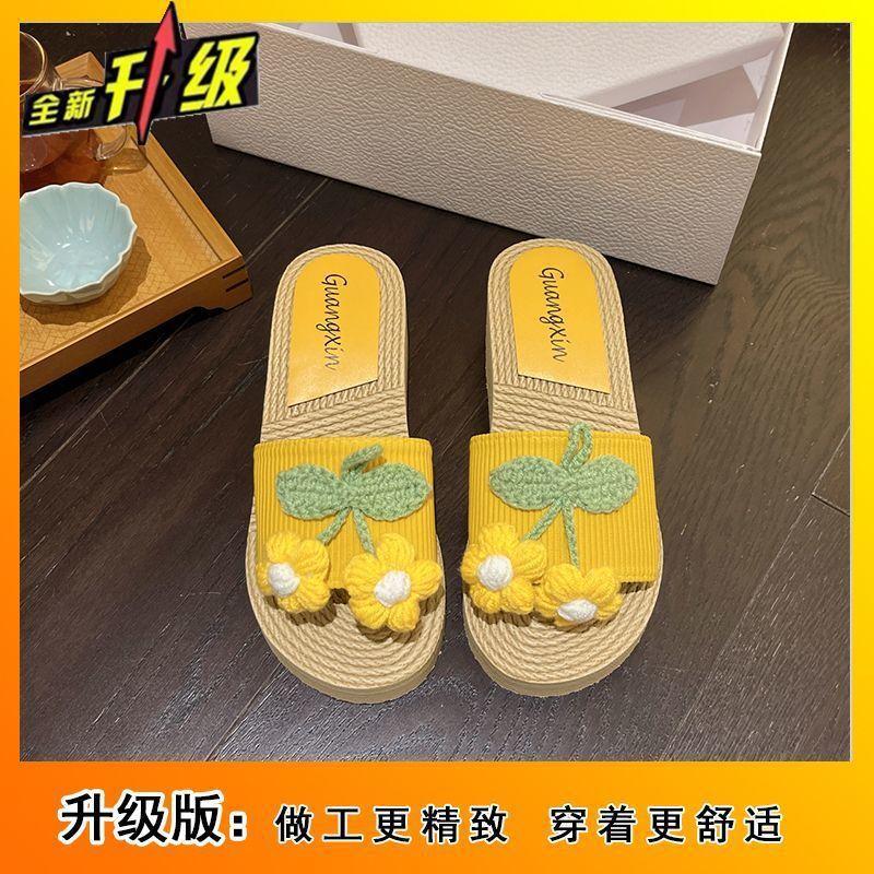 Home non-slip and wear-resistant, comfortable and versatile women's slippers 2025 fashion fairy wind beach seaside slippers woman